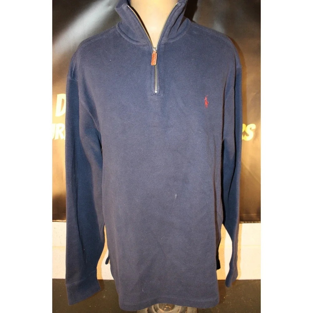 Polo Ralph Lauren Cotton Pullover Navy Size XL